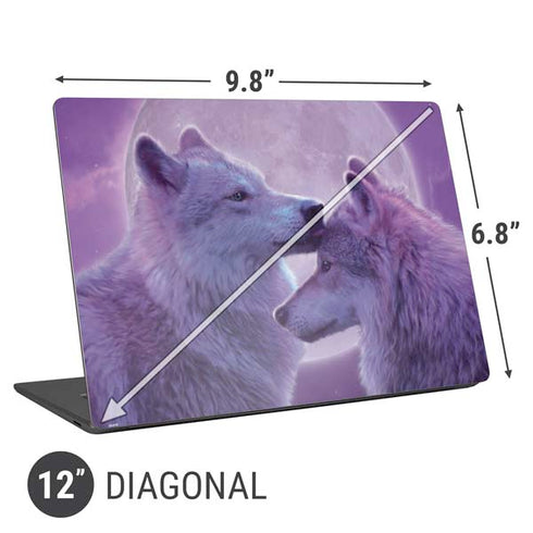 Vincent Hie Loving Wolves Universal Laptop 12in (9.8 x 6.8in) Skin